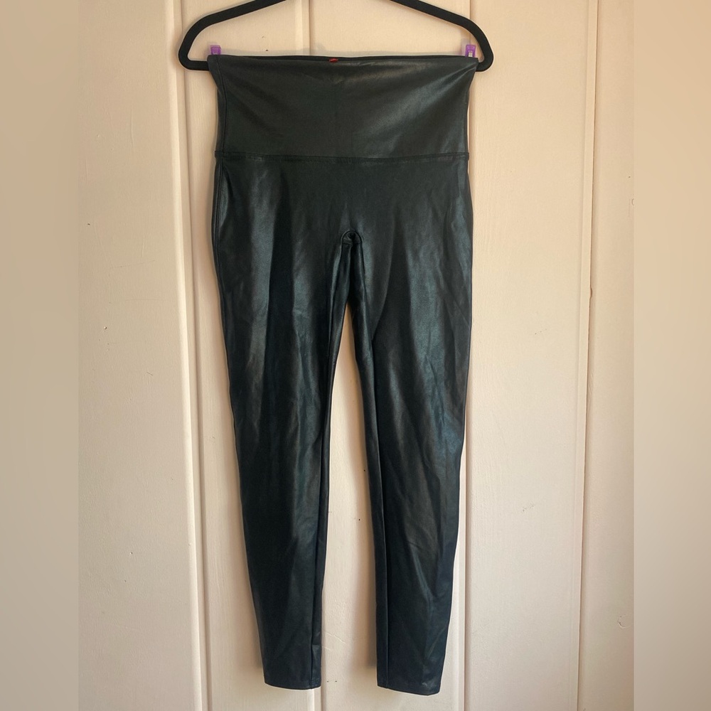 Spanx Black Faux Leather Leggings